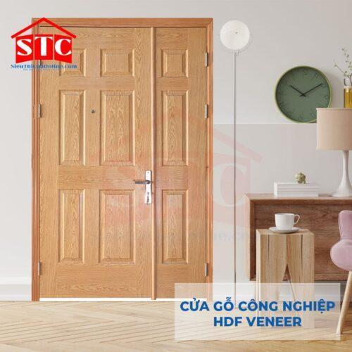 Cửa gỗ Pano Veneer giá rẻ 6B-sapele-5