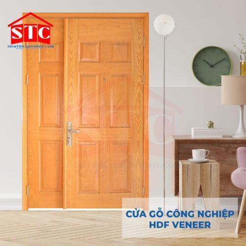 Cửa gỗ Pano Veneer giá rẻ 6B-sapele-6