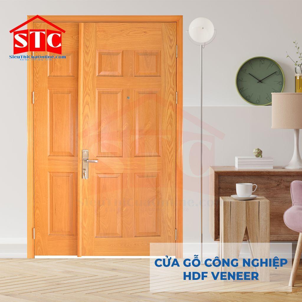 Cửa gỗ Pano Veneer giá rẻ 6B-sapele-6