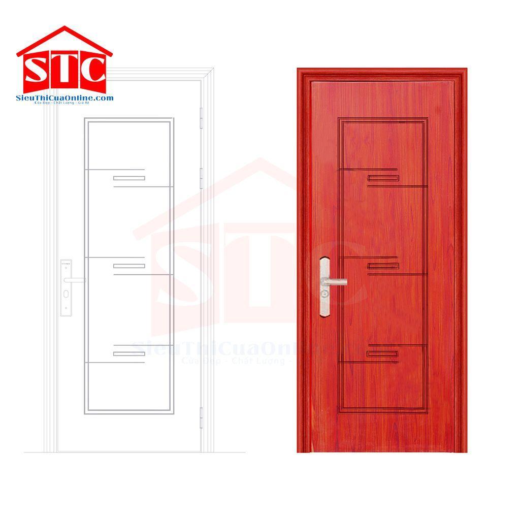 Cửa thép vân gỗ biệt thự GS1H3_1