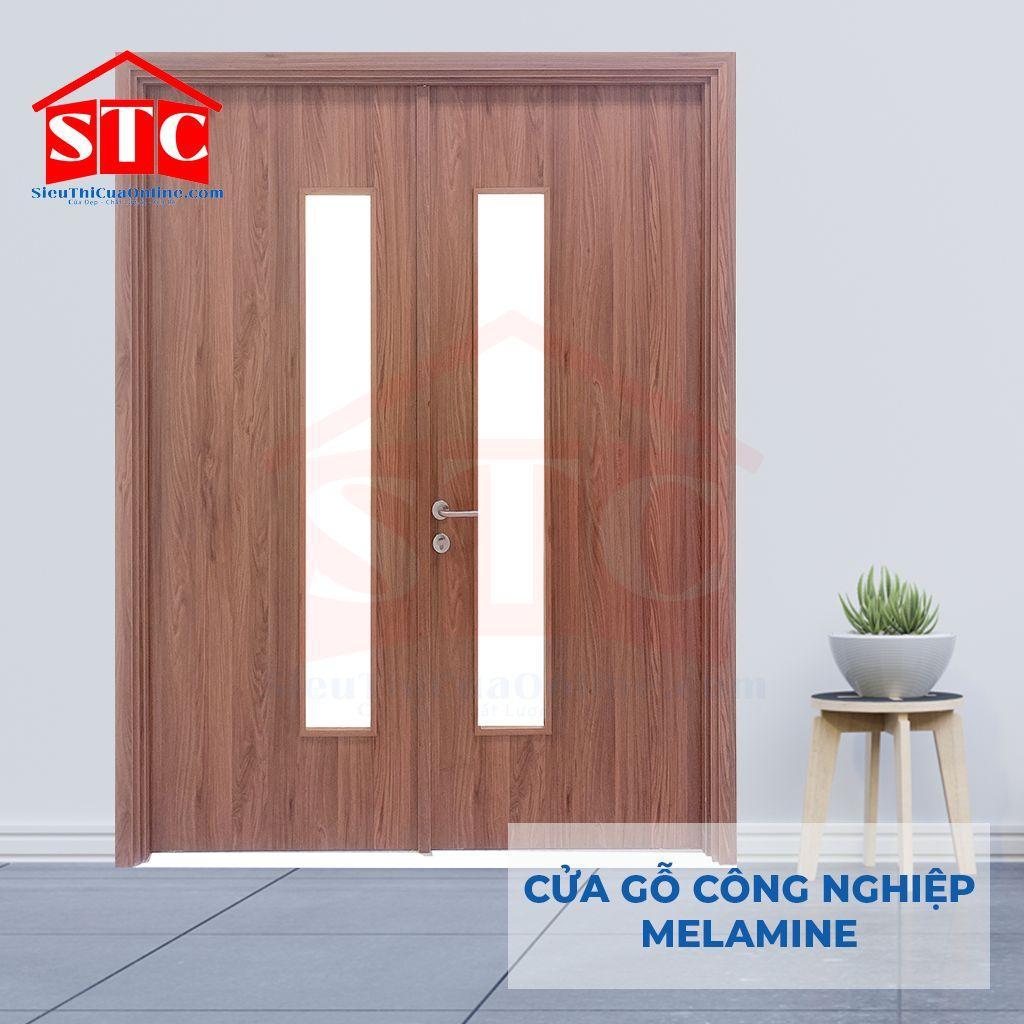 Cửa gỗ phòng ngủ đẹp MDF Melamine 2P1G1