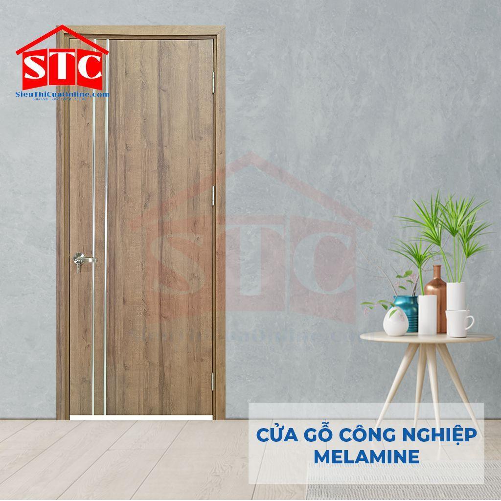 Cửa gỗ Melamine-P1R2-inox