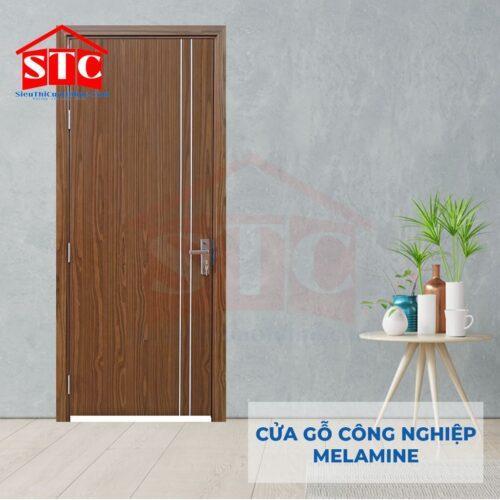 Cửa gỗ Melamine-P1R2-son