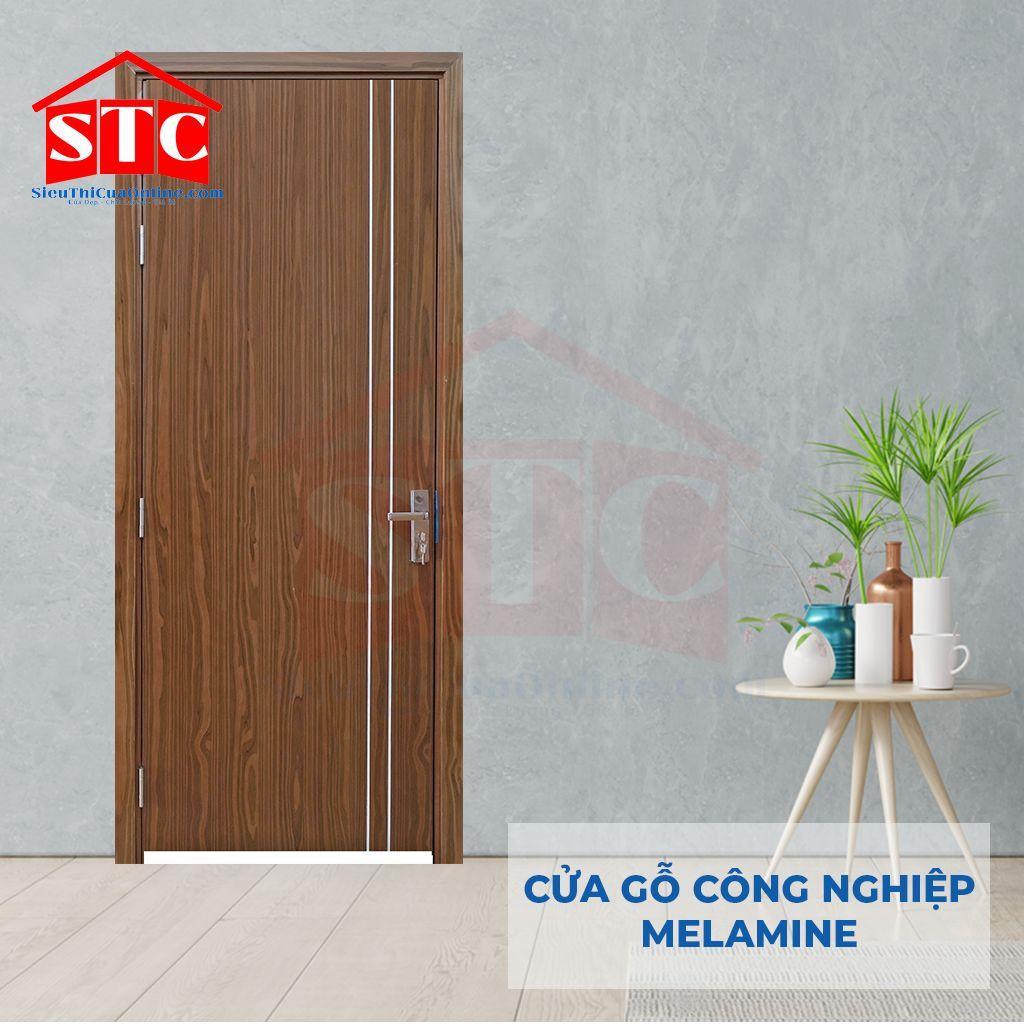 Cửa gỗ Melamine-P1R2-son