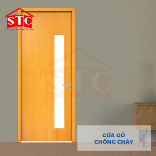Cửa gỗ chống cháy GCC MDF Veneer P1G1 Sồi