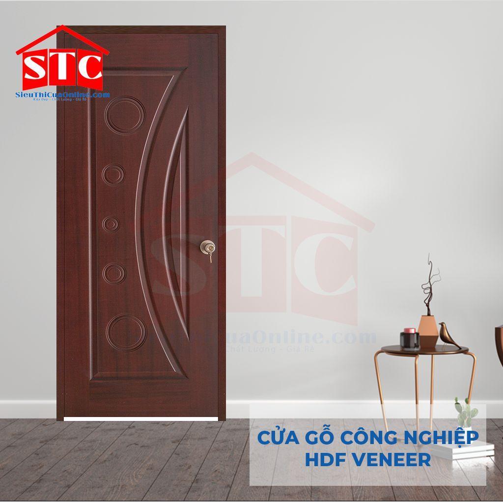 Cửa gỗ công nghiệp HDF-Veneer-1K-Căm Xe