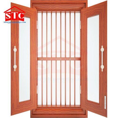 Cửa sổ thép vân gỗ CS2K-SS