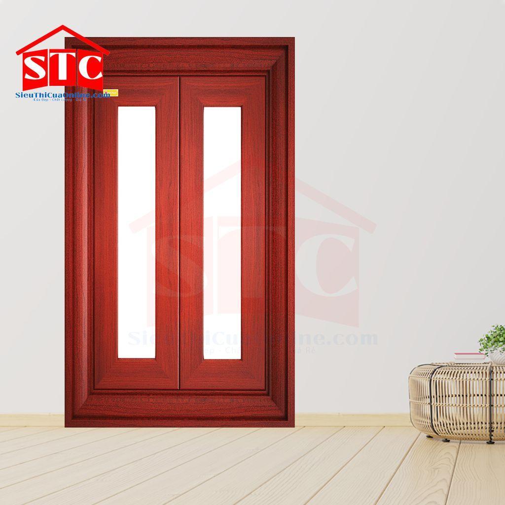 Cửa sổ thép vân gỗ CS2K