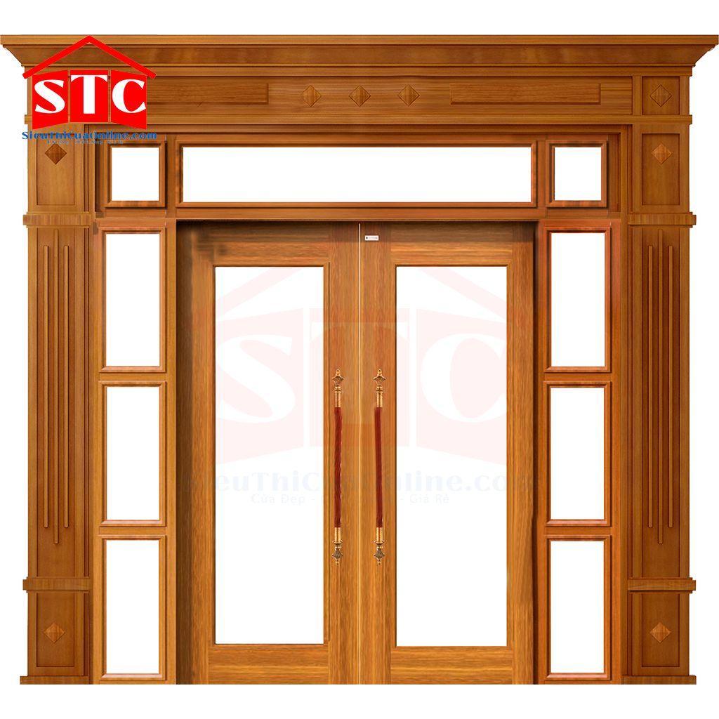 Cửa thép vân gỗ 4 cánh Trend-4-Màu vàng