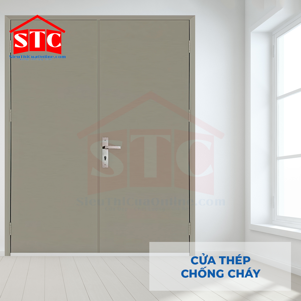 Cửa thép chống cháy TCC 2P1