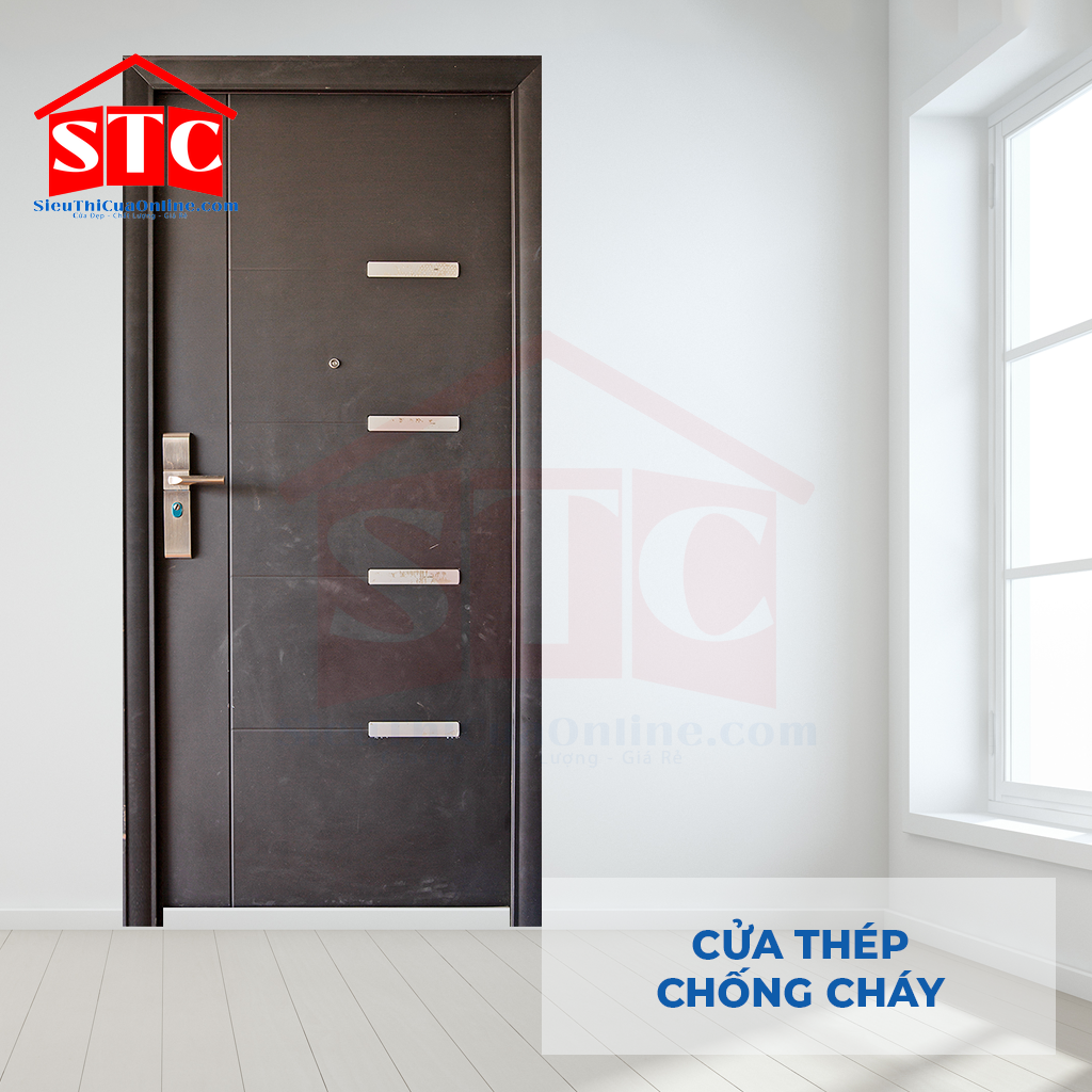 Cửa thép chống cháy TCC P1 den
