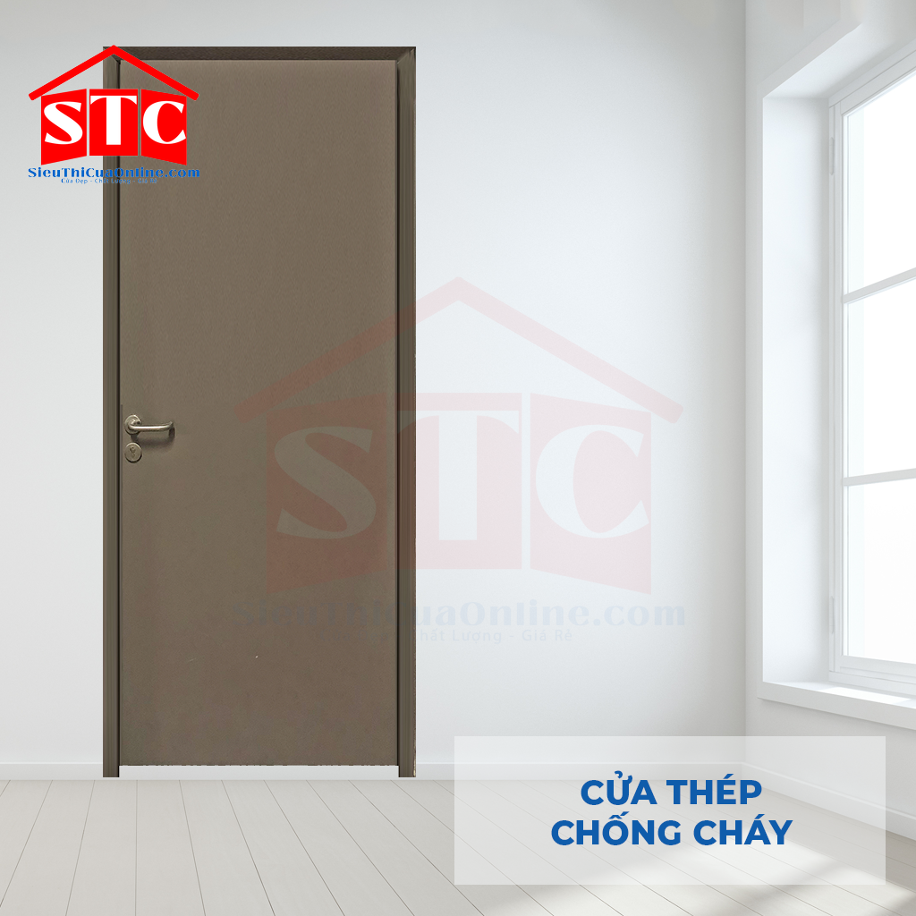 Cửa thép chống cháy TCC P1 mau den