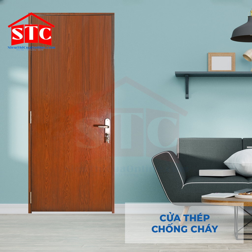 Cửa thép chống cháy TCC P1 vân gỗ 3