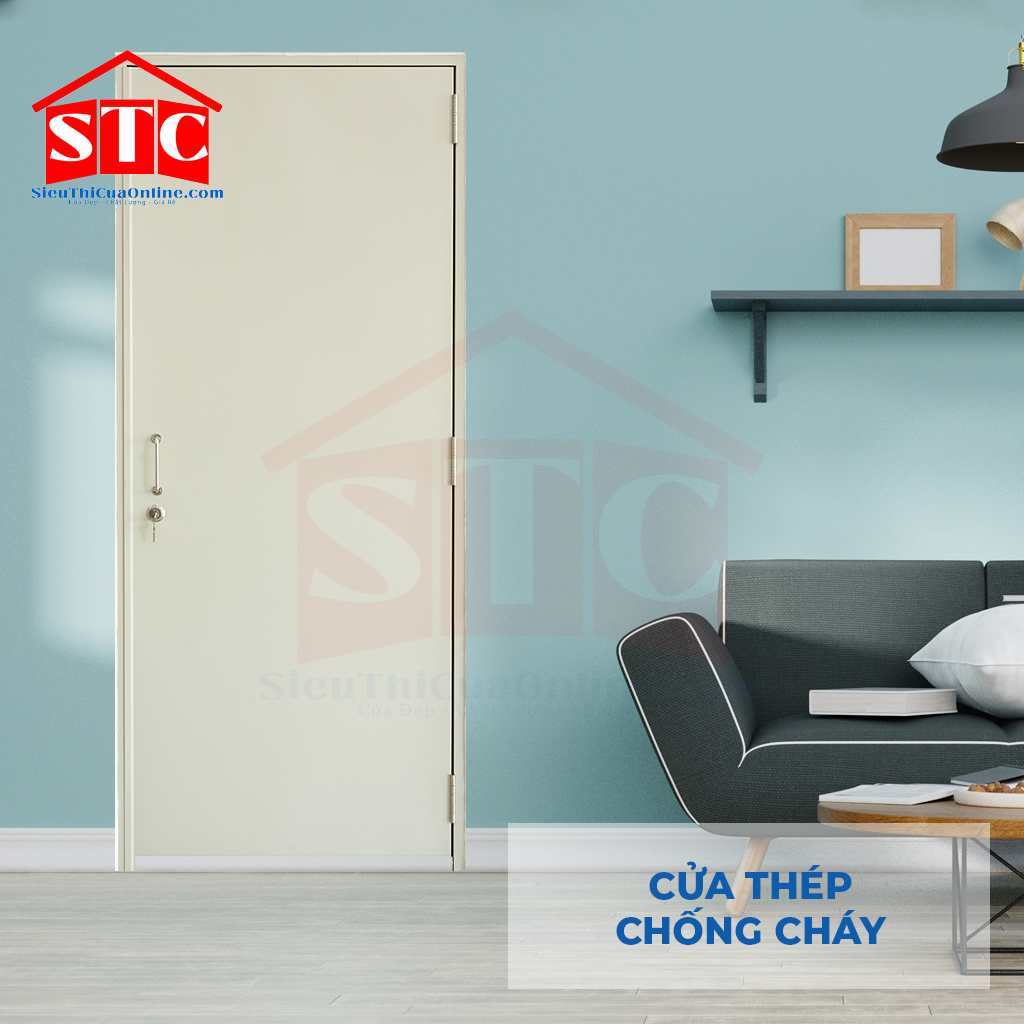 Cửa thép chống cháy TCC P1 xám 2