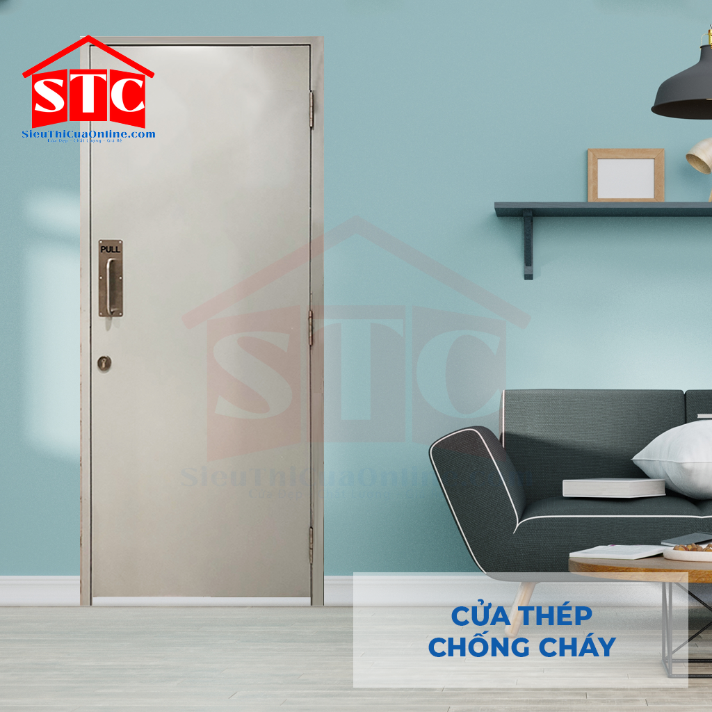 Cửa thép chống cháy TCC P1 xám