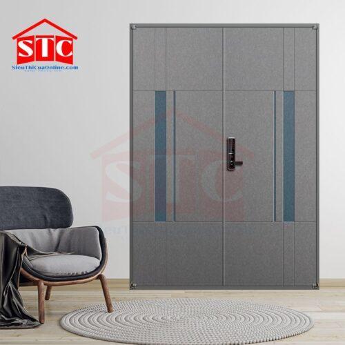 Cửa thép vân gỗ phòng ngủ B-653-G-DOUBLE