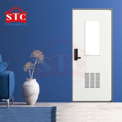 Cửa thép vân gỗ phòng ngủ Cửa kính thông gió