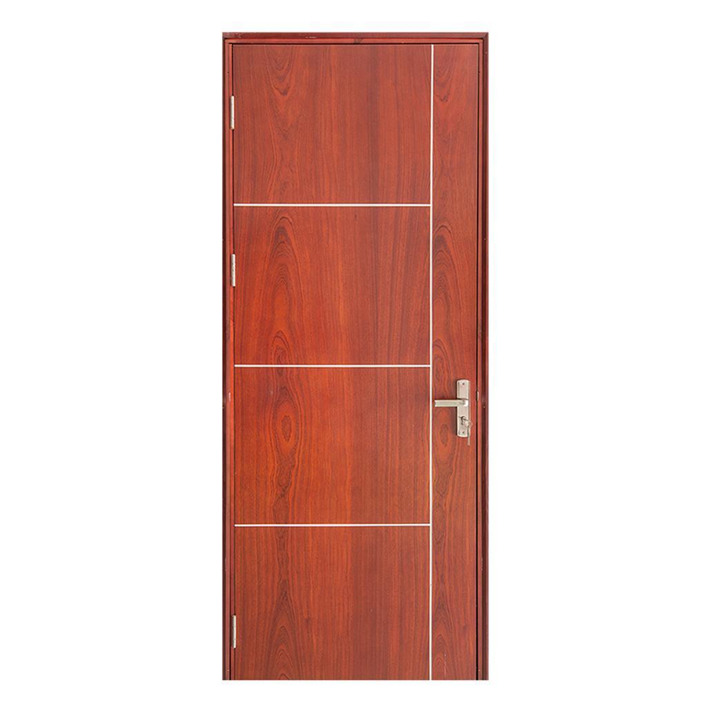 Cửa Phòng Ngủ Rẻ - Cửa Gỗ MDF Veneer P1R4 Căm Xe