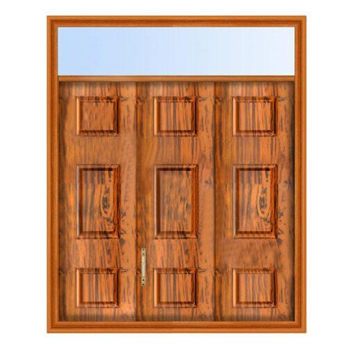 Cửa Thép Vân Gỗ Có Mấy Loại - Cửa Thép Vân Gỗ CS3H11