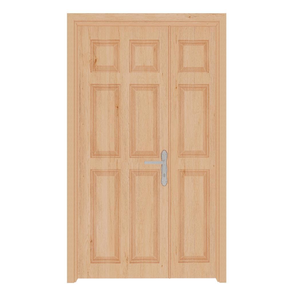 Mẫu Cửa Gỗ Công Nghiệp 2 Cánh - Cửa Gỗ 2 Cánh 9A Oak