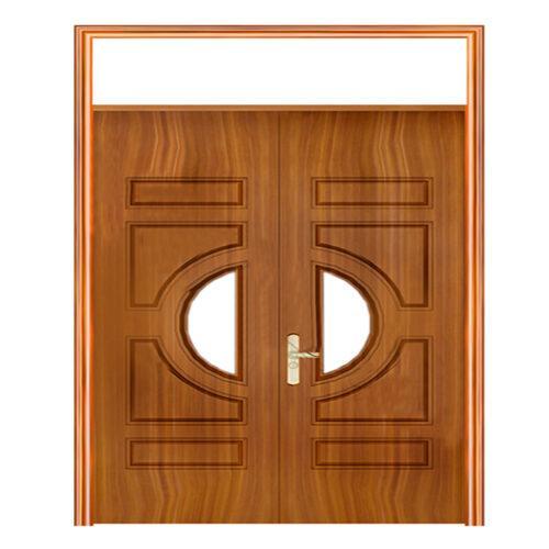 Mẫu Cửa Thép Vân Gỗ 2 Cánh Đẹp - Cửa Thép Vân Gỗ GS2H4K
