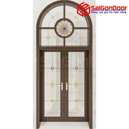 Cửa Nhôm Vân Gỗ SGD-CNVG-13