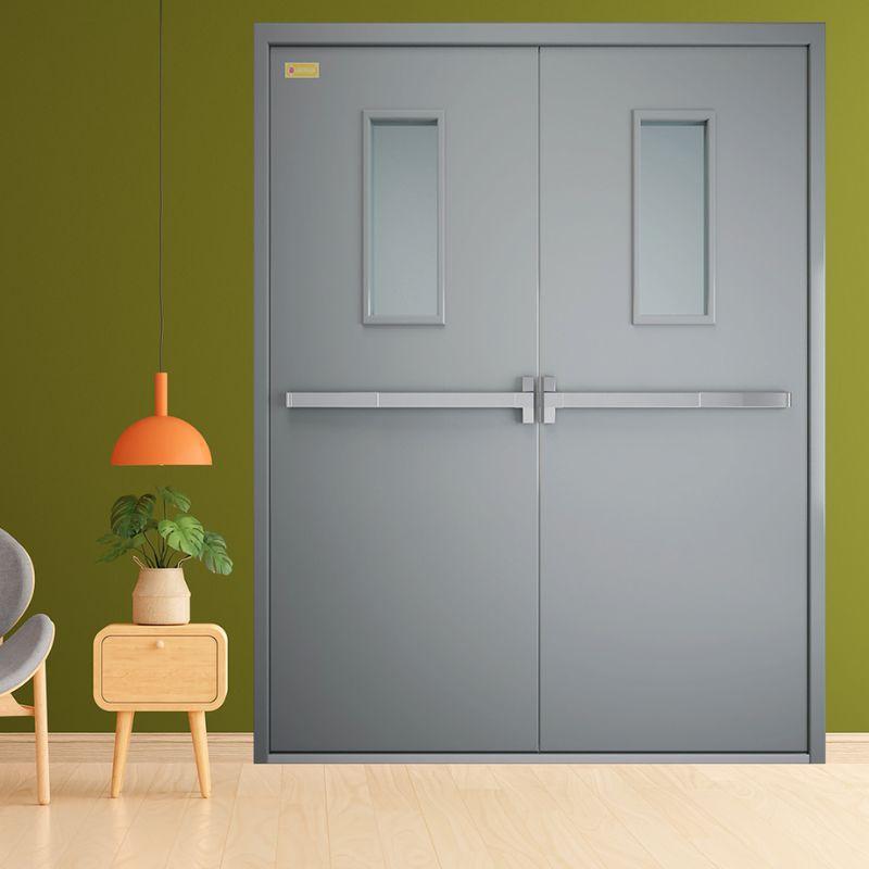 Mẫu cửa chống cháy Cà Mau đôi được làm bằng thép bền bỉ