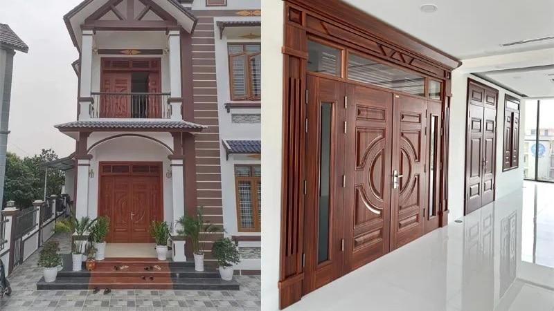 Cửa thép vân gỗ Đồng Tháp mang lại vẻ đẹp sang trọng cho không gian nhà