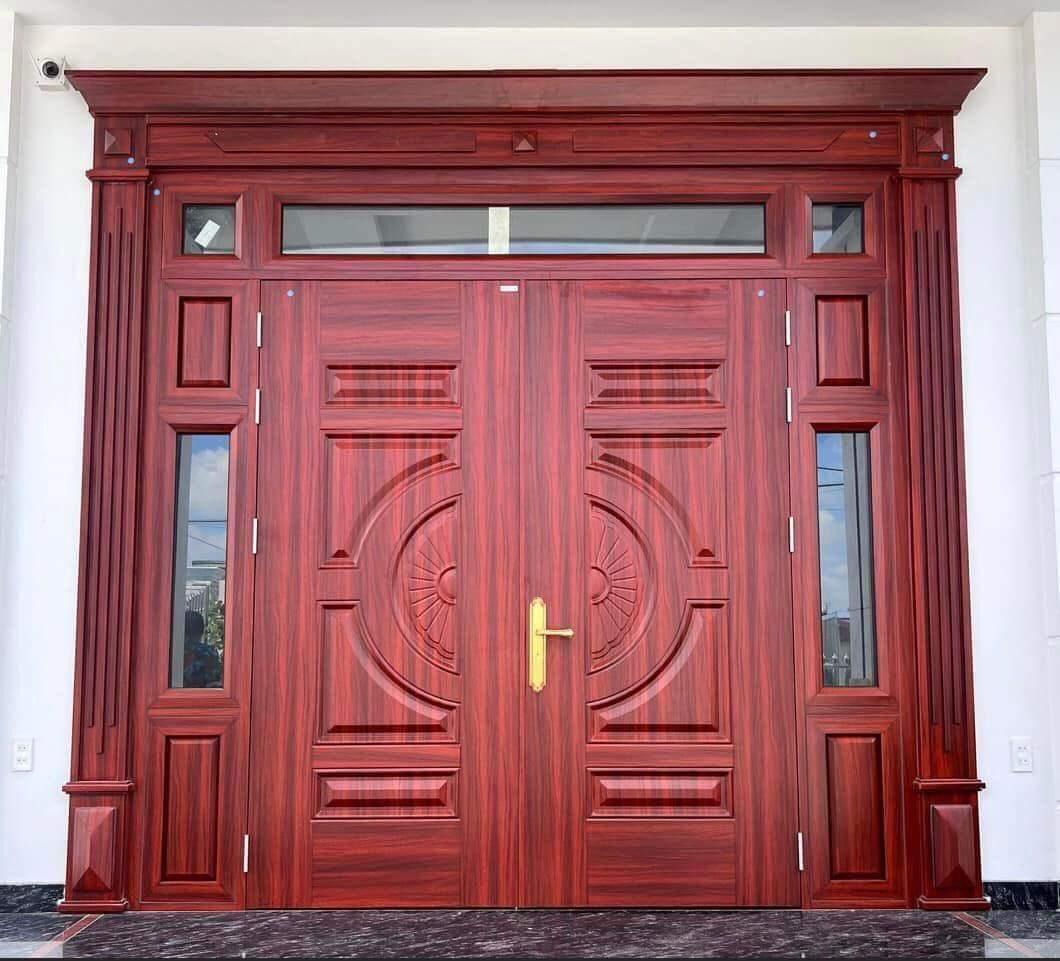 Mẫu cửa thép vân gỗ Đồng Nai mang lại vẻ đẹp sang trọng