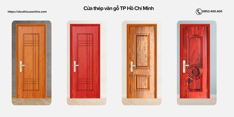 Mẫu cửa thép vân gỗ TP Hồ Chí Minh đảm bảo tính thẩm mỹ cho ngôi nhà