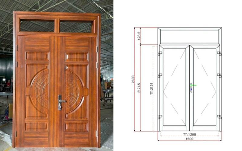 Thông số kỹ thuật của cửa thép vân gỗ Bà Rịa Vũng Tàu