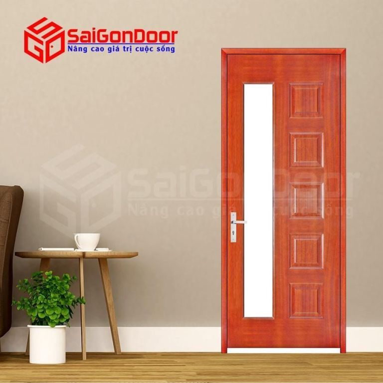Cửa gỗ HDF veneer 6GL – Căm Xe 5 Cửa gỗ HDF veneer 6GL – Căm Xe