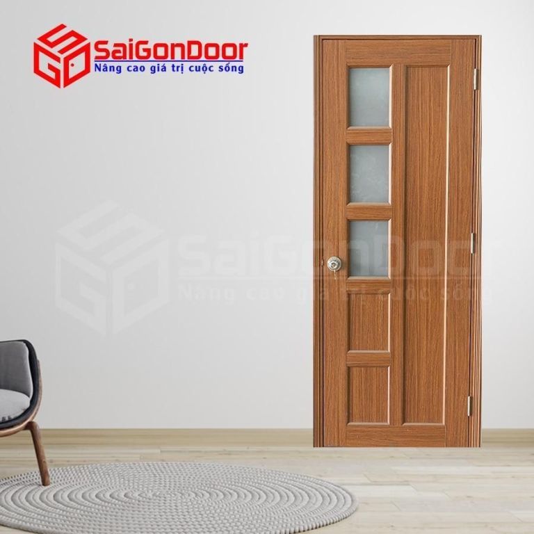 Cửa nhựa gỗ ghép thanh cao cấp NG-G30 5 Cửa nhựa gỗ ghép thanh cao cấp NG-G30