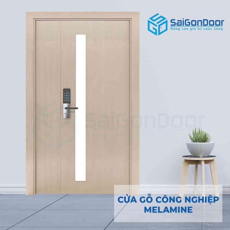 CỬA GỖ CÔNG NGHIỆP MDF MELAMINE 2P1G1 5 Cửa gỗ công nghiệp MDF Melamine 2P1G1