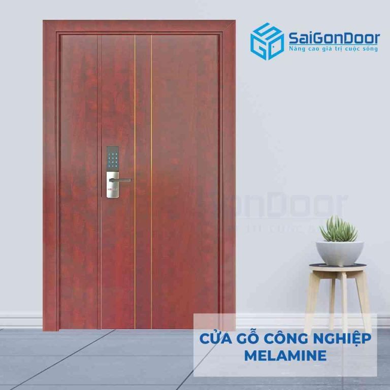CỬA GỖ CÔNG NGHIỆP MDF MELAMINE 2P1R2 5 Cửa gỗ công nghiệp MDF Melamine 2P1R2