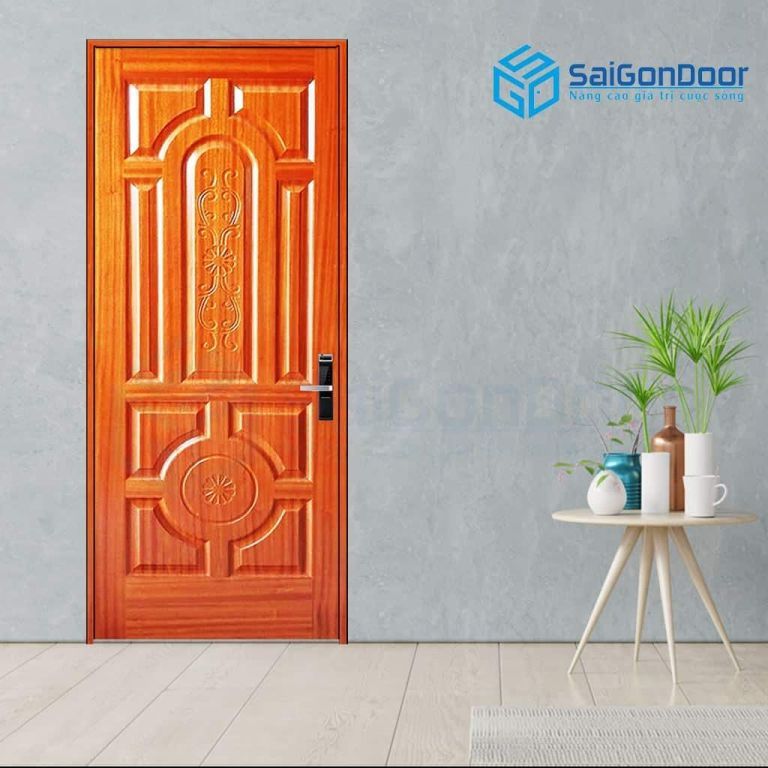 Cửa Gỗ Công Nghiệp HDF Veneer 18-Xoan dao 5 Cửa gỗ công nghiệp HDF Veneer 18-Xoan dao