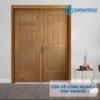 Cửa gỗ công nghiệp HDF Veneer 2 canh 12A-ash
