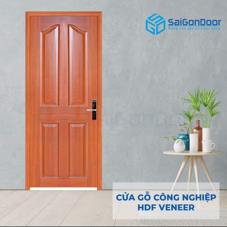 Cửa Gỗ Công Nghiệp HDF Veneer 4A-sapele 5 Cửa gỗ công nghiệp HDF Veneer 4A-sapele