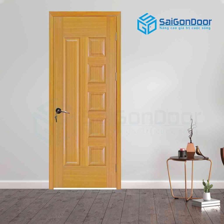 WOODEN DOOR HDF VENEER 6B-sapele (7) 5 Cửa gỗ công nghiệp HDF Veneer 6B-sapele (7)
