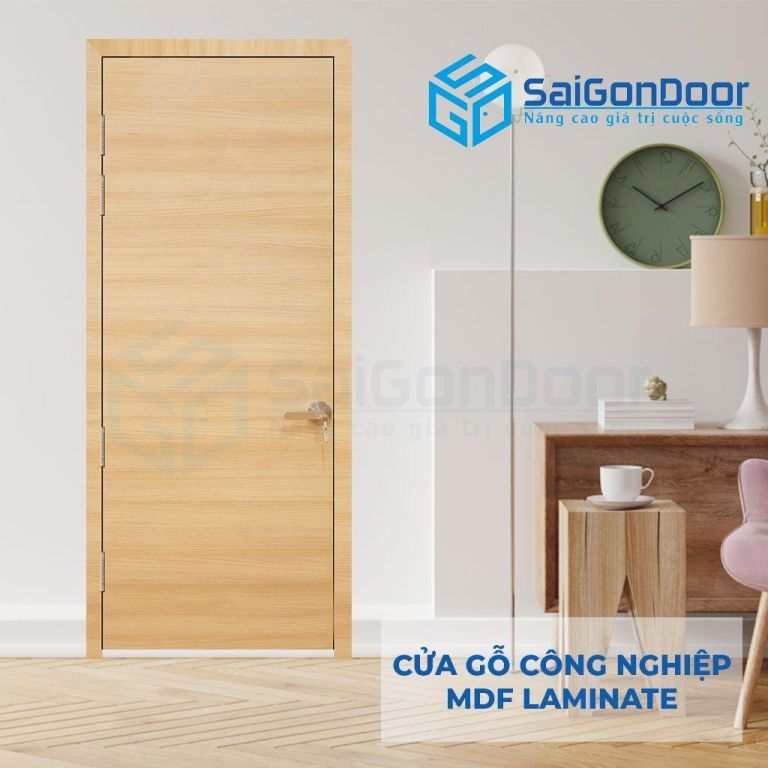 CỬA GỖ CÔNG NGHIỆP MDF LAMINATE P1 van ngang 6 Cửa gỗ công nghiệp MDF Laminate P1 van ngang