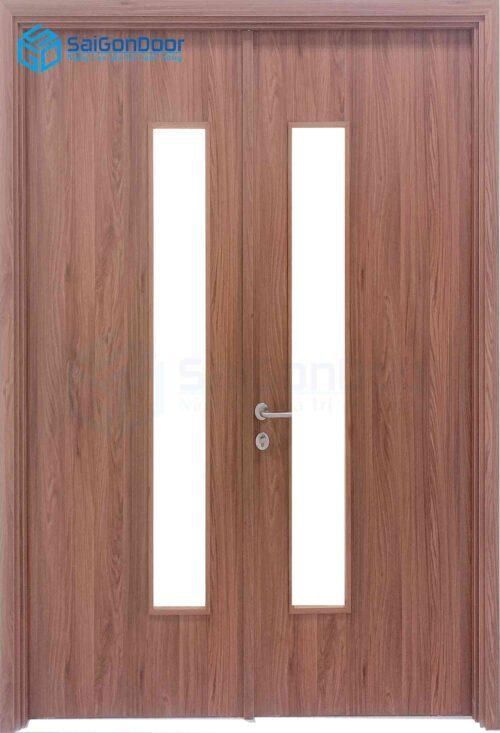 CỬA GỖ CÔNG NGHIỆP MDF MELAMINE 2P1G1 9 Cửa gỗ công nghiệp MDF Melamine 2P1G1