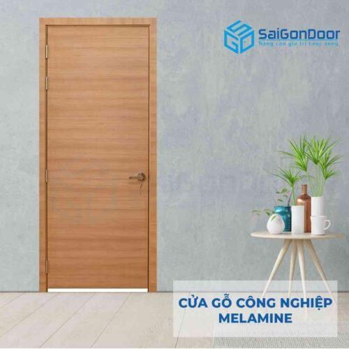 Cửa gỗ công nghiệp MDF Melamine P1 van ngang