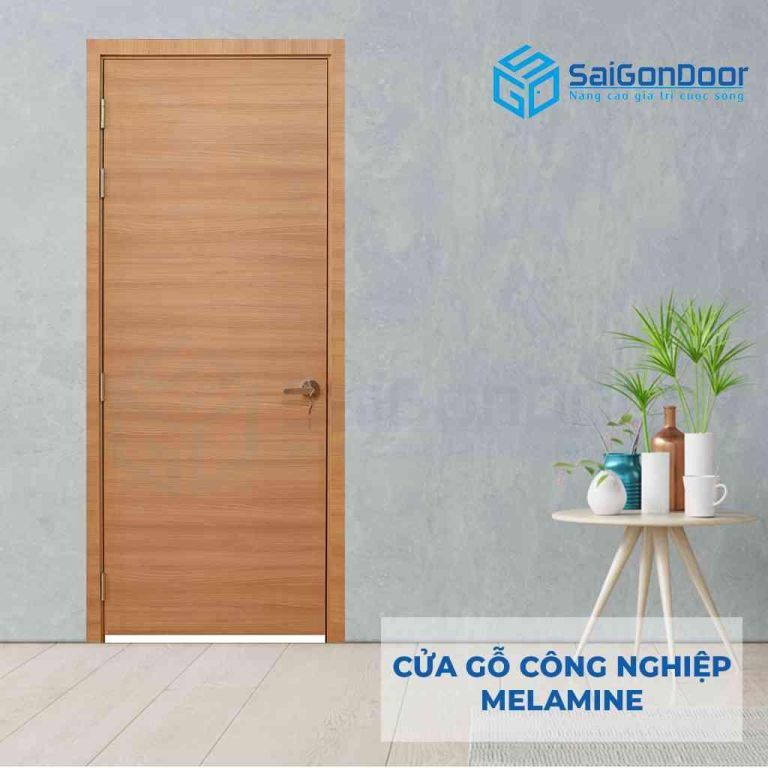 CỬA GỖ CÔNG NGHIỆP MDF MELAMINE P1 van ngang 5 Cửa gỗ công nghiệp MDF Melamine P1 van ngang
