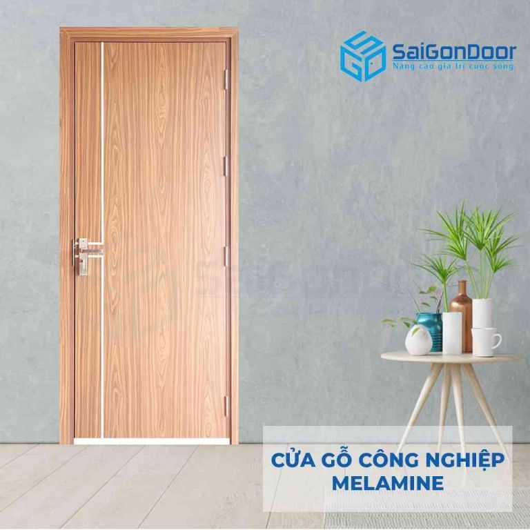 CỬA GỖ CÔNG NGHIỆP MDF MELAMINE P1R1 5 Cửa gỗ công nghiệp MDF Melamine P1R1