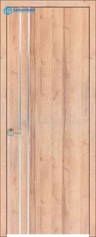 CỬA GỖ CÔNG NGHIỆP MDF MELAMINE P1R2 inox 9 Cửa gỗ công nghiệp MDF Melamine P1R2 inox