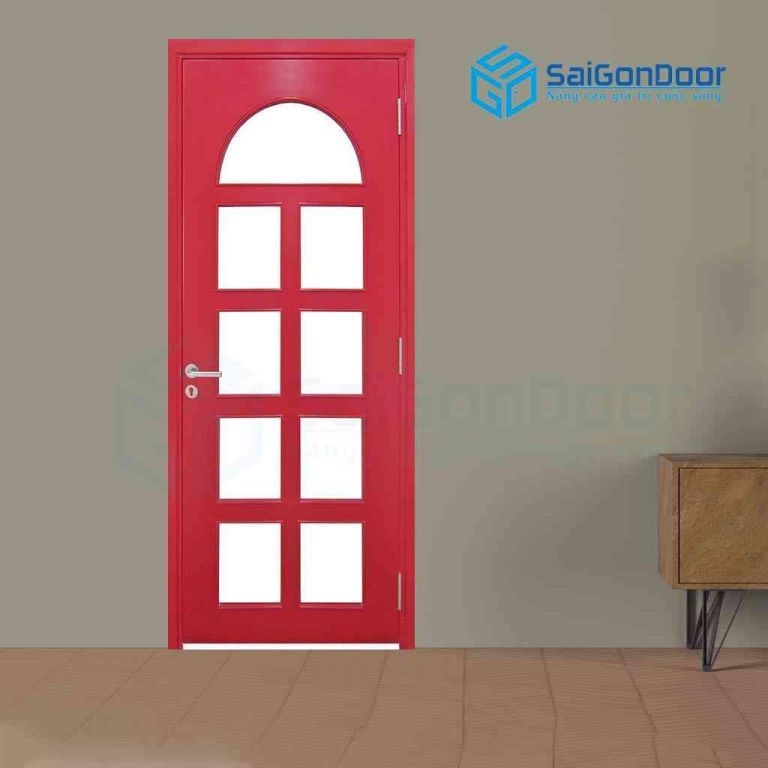 CỬA GỖ CÔNG NGHIỆP MDF VENEER P1G9 hong 5 Cửa gỗ công nghiệp MDF Veneer P1G9 hong