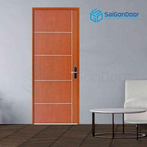 Cửa gỗ công nghiệp MDF Veneer P1R5 xoan dao (2)