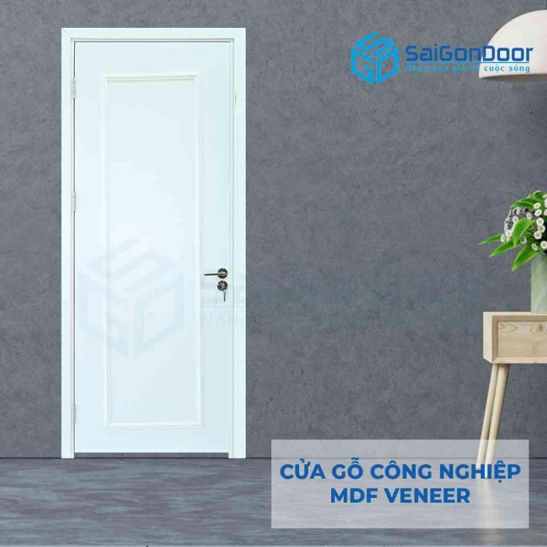 CỬA GỖ CÔNG NGHIỆP MDF VENEER 1PN 5 Cửa gỗ công nghiệp MDF Veneer 1PN