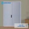 Cửa gỗ chống cháy GCC Cua go chong chay 2P son xam