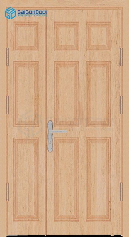 Cửa Gỗ Công Nghiệp HDF Veneer 2 canh 9A Oak (2) 6 Cửa gỗ công nghiệp HDF Veneer 2 canh 9A Oak (2)